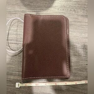Foxy fix A6 leather planner cover mulberry